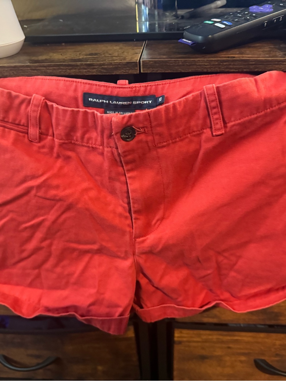 Ralph Lauren Sport Women’s Coral-Red Chino Shorts